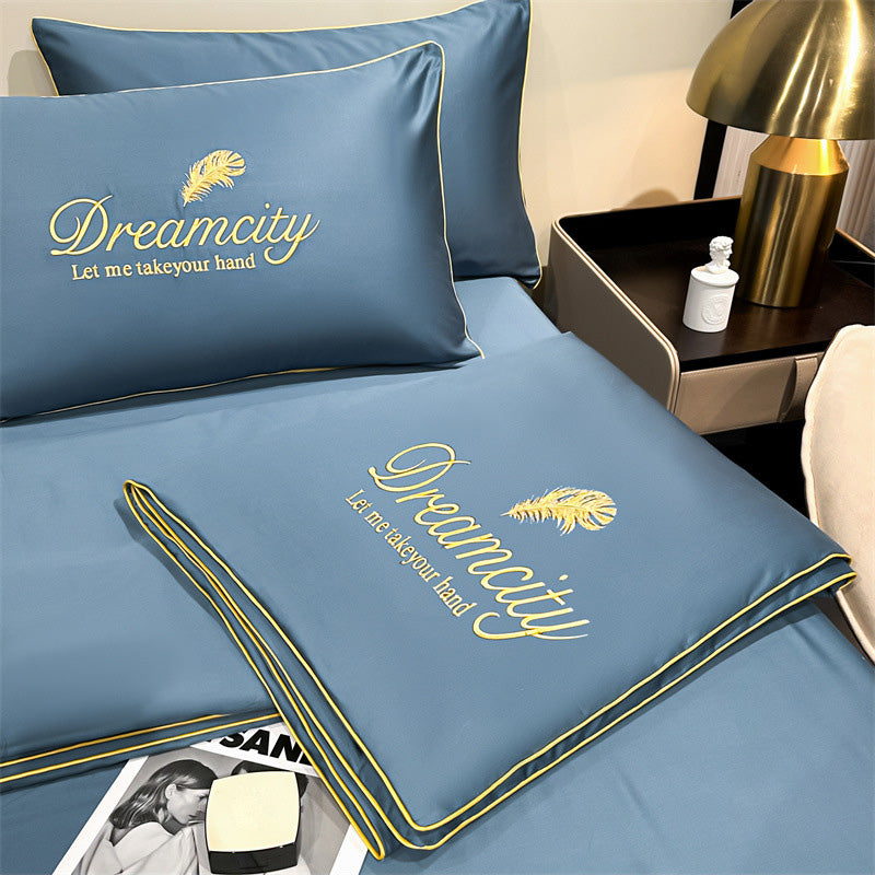 [Compre 1 Leve 2] Conjunto de Cama de Seda Gelada Para o Verão