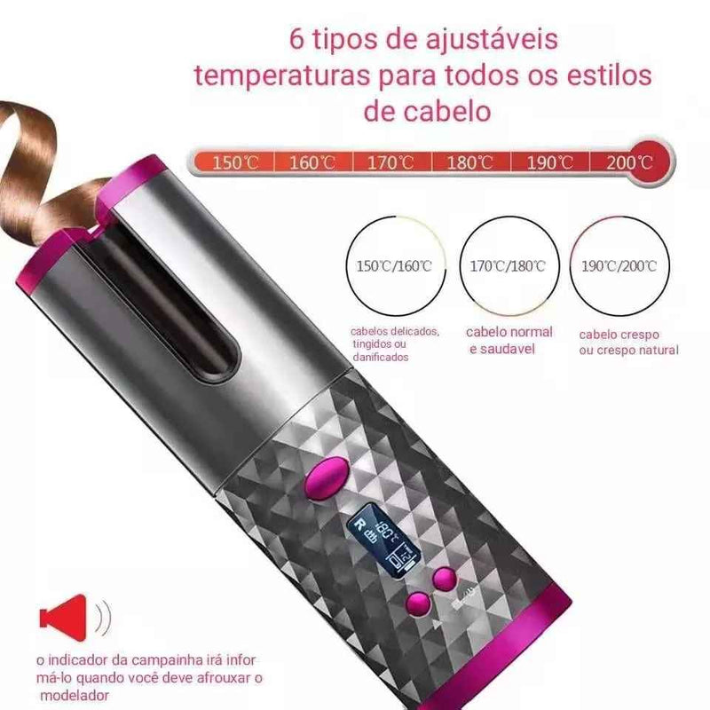 Modelador Cachos Sem Fio Bivolt + [Máscara Reparadora e Nutritiva]