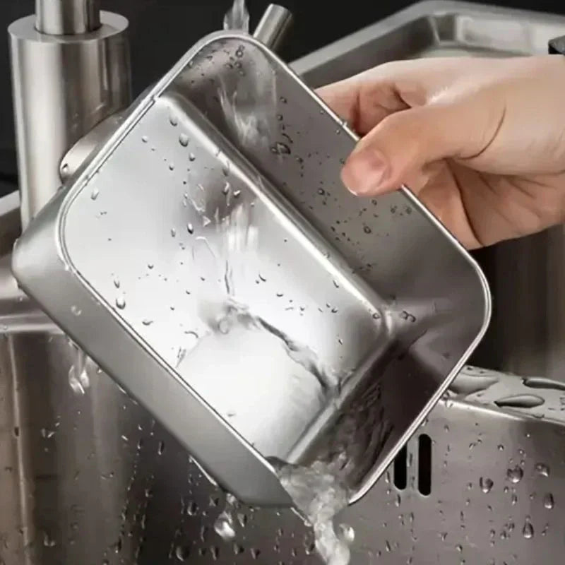 Kit 7 Marmitas de Aço Inox com Tampa Seladora