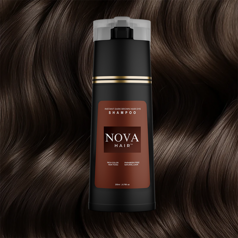 Nova Hair™ Instant Dye Shampoo Compre 1 Leve 2 + 2 Brindes: 2 Barra de Shampoo Tonifica e Realça a Cor